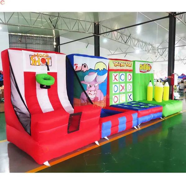 

delivery outdoor activities commercial 4 in 1 inflatable carnival games for sale