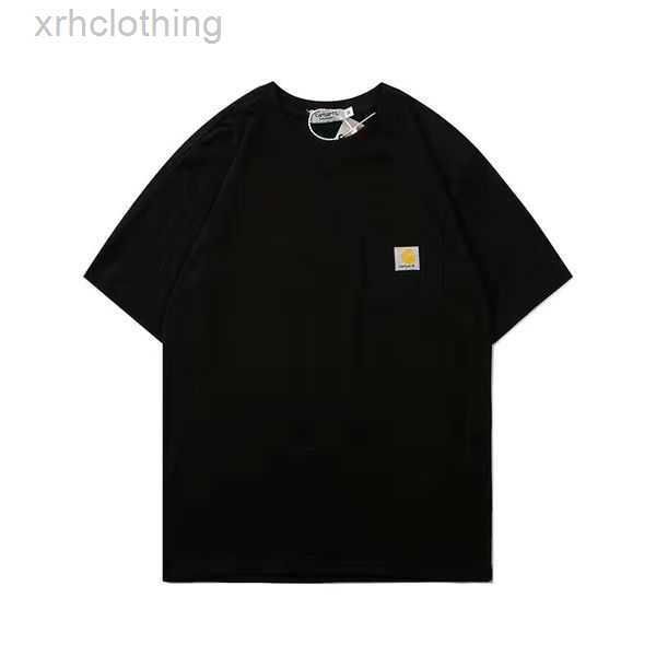 

men's t-shirts 2023 european and new fashion t shirt tooling brand pocket plain sleeves short tee american version 5 twnd, White;black