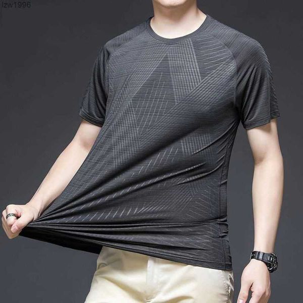 

men's t-shirts quick drying short sleeved men's t-shirt men's summer ice 2023 new large sports round neck t-shirt clothing tr, White;black