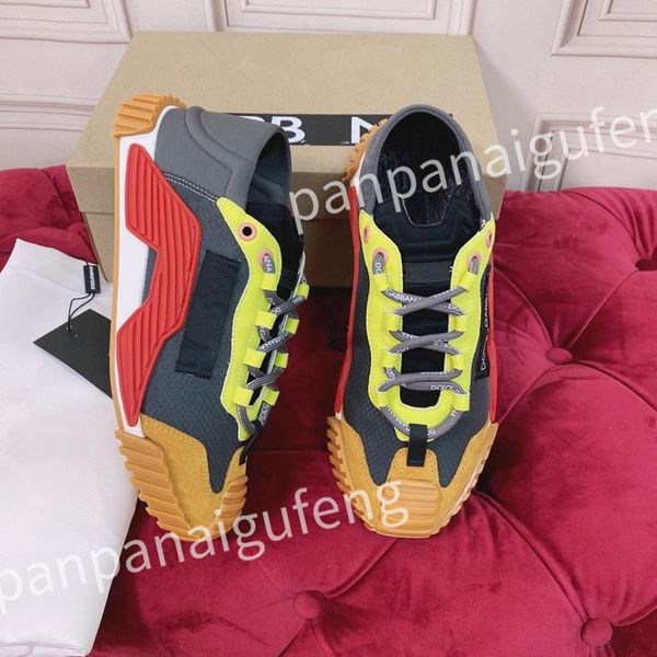 

new luxurys designer casual shoes mens shoe fashion sneakers lady white leather shoe lace-up sneaker platform shoess, Black