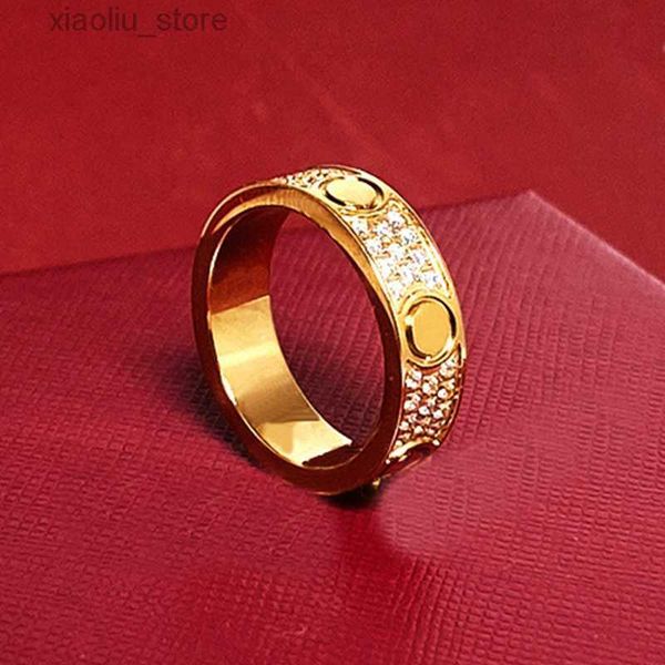 

band rings diamond ring women stainless steel rose gold couple screw rings zircon jewelry valentines day gifts for woman accessories wholesa, Silver