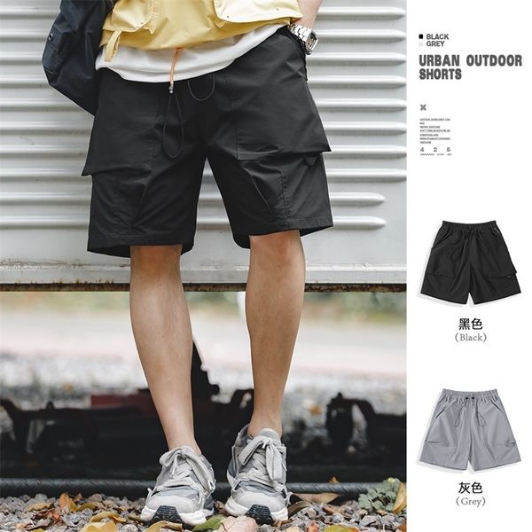 

men's shorts maden outdoor quick dry big pocket shorts for men urban loose casual thin breathable sports shorts summer basketball short, White;black