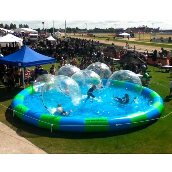 

5mx0.6m round large colorful inflatable swimming pool for summer water walking balls fishing zorb balls games