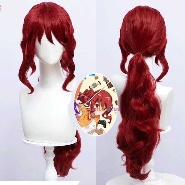 

cosplay wigs romantic killer anime cosplay kyoko hoshino cosplay wig red ponytail wig synthetic hair heat resistant halloween role play wigs, Black