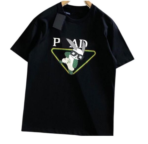 

summer t shirt mens womens designers t-shirts loose tees man casual shirt luxurys clothing streetwear shorts sleeve polos tshirts size s-3x, White;black