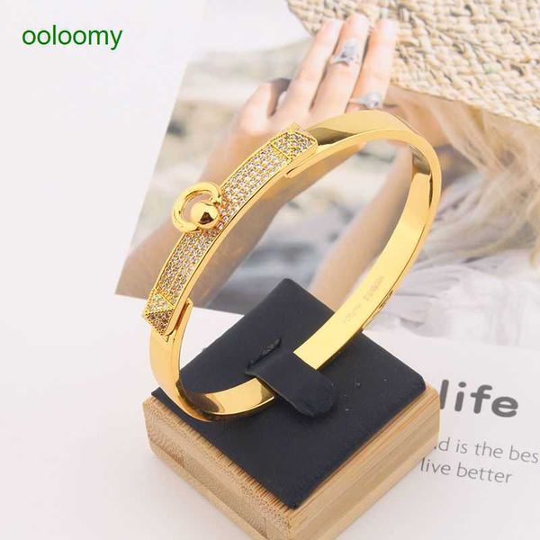 

hemres designer bracelet open bracelet sterling silver women's simple full diamond net red joy brother same style ins new handicraft ws, Black