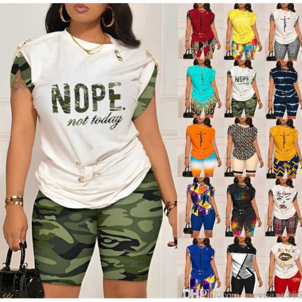 

wholesale 2023 designer tracksuits plus size 3xl women summer fashion casual two piece set digital print short sleeve and shorts 2 piece out, Gray