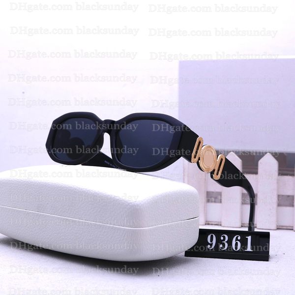 

trendy sunglasses for men luxury designer polarized sunglasses metal logo design women outdoor travel black sun glasses with box, White;black
