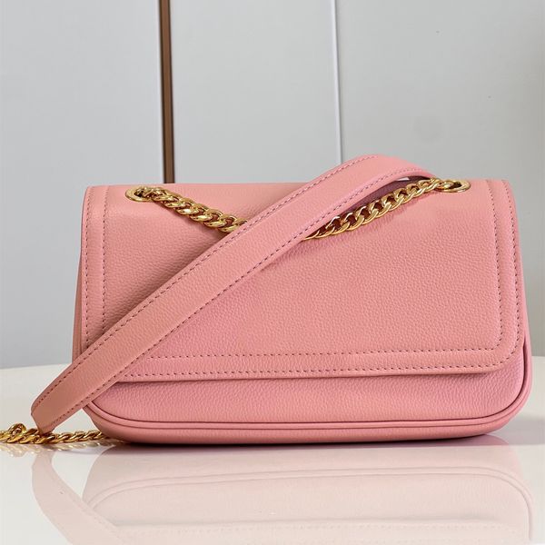 

designer bag lockme east west chain bag handbag classic smooth leather underarm crossbody tote bags fashion clutches for women pink grey bla
