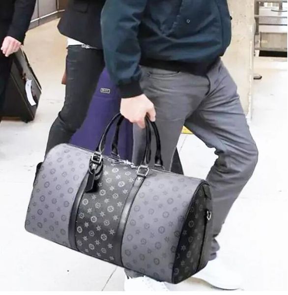 

2023 luxury fashion men women travel bag duffle bags brand designer 095 leather luggage handbags large capacity sport bag 50cm