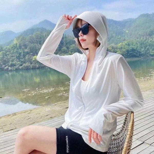 

summer ice womens jackets silk sun protection clothing lightweight long sleeve, Black;brown