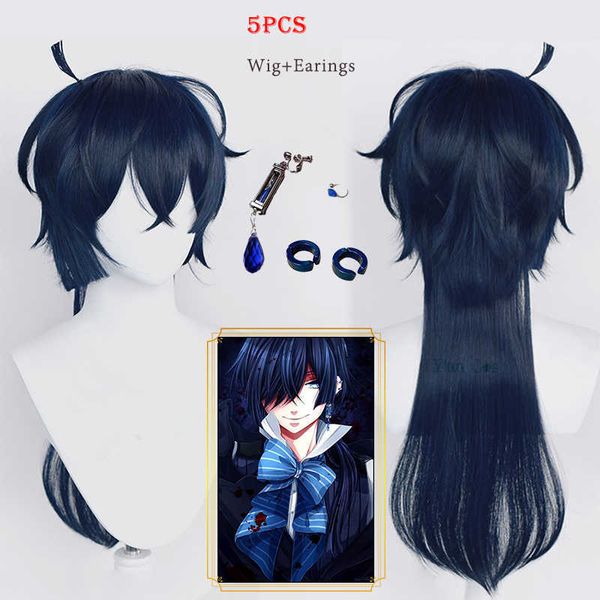 

cosplay wigs anime the case study of vanitas wig cosplay vanitas no anti-anti-hair card j230427, Black