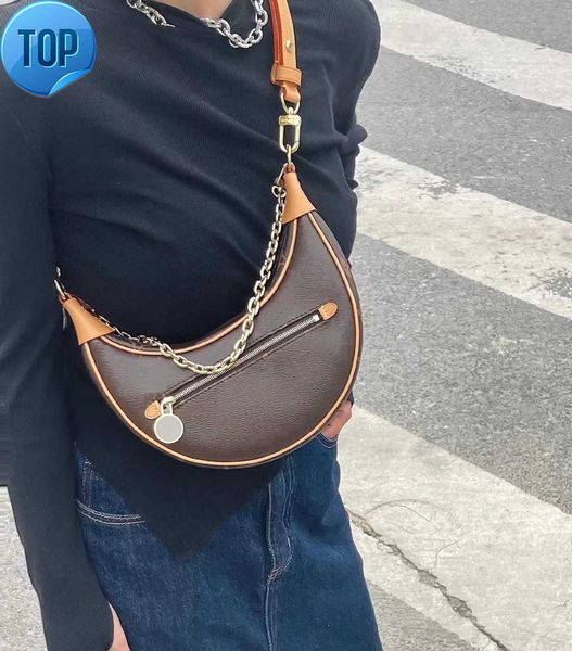 

shoulder bags zipper croissants loop half moon underarm bag women's men designer wallet m81098 luis genuine leather gold chain handbag