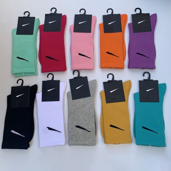

socks candy color nk cotton socks four seasons male and female couples in the long tube basketball sports socks, Black