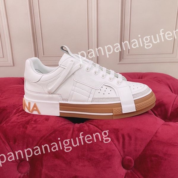 

luxurys designer casual shoes men shoe fashion sneakers lady white leather shoe lace-up sneaker platform shoess, Black