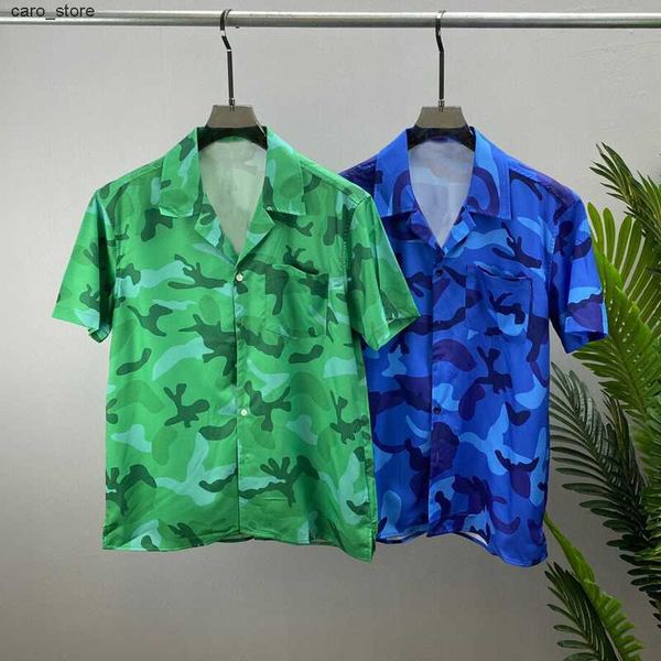 

men's casual shirts mens camouflage printing tee fashion men casual streetwear shirt men womens summer luxury tshirt j230502, White;black