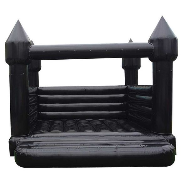 

3.5x3.5m portable inflatable black bounce house wedding bouncy castle jumping tent with air blower for party event