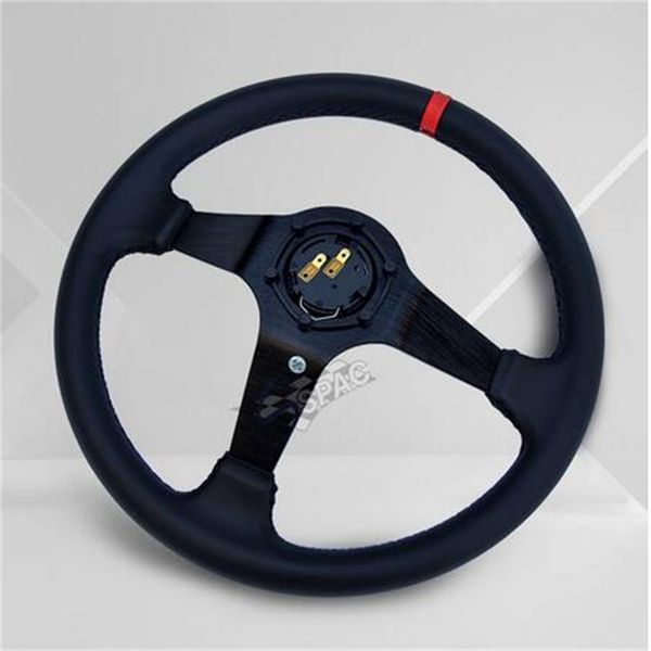 

14inch ralliart leather deep dish drift sport steering wheels for mitsubishi