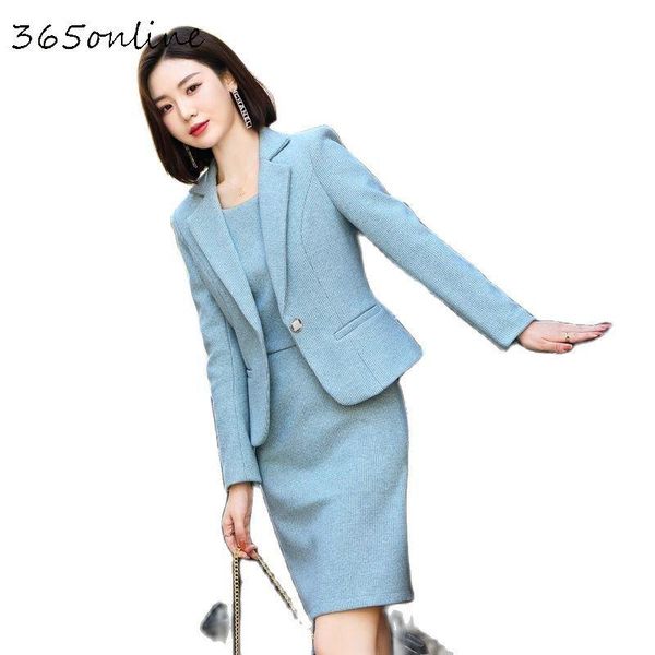 

dress fabric oversize formal women business suits with dress and jackets coat ol styles ladies office work wear blazers, White