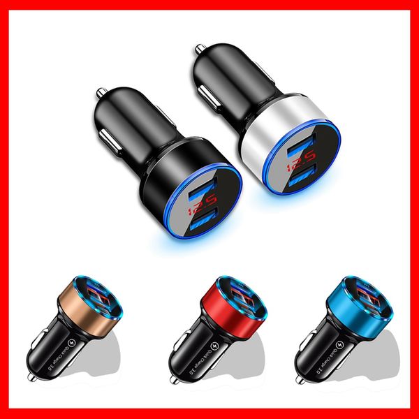 

3.1a led display dual usb car charger for xiaomi samsung huawei universal mobile phone car-charger for iphone 11 pro max charger car-charge
