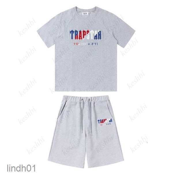 

shirt t trapstar pants piece mens sets designer rainbow towel embroidery decoding tshirts men's black white round neck t-shirt tsgk, White;black