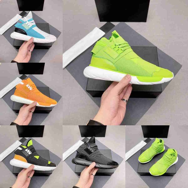

desinger y3 casual shoes men comfortable running shoes leather sneaker runner laced up y3 shoes y3 kusari shoes outdoor sports high sneaker, Black