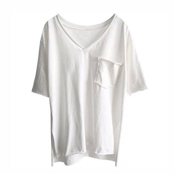 

t-shirt women loose t shirt black white casual short sleeve o collar tshirt femme