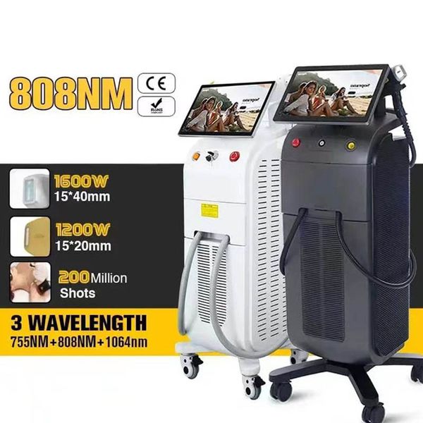 

808 nm diode laser treatment hair removal fast ice cooling diode lasers waxing face body 3500w high power depilator dark white skin use, Black