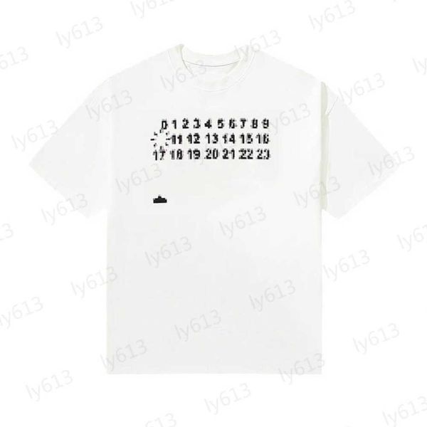 

mens t-shirts designer summer spring round neck short sleeved white fashion simple loose fitting classic number letter printing pure cotton, White;black