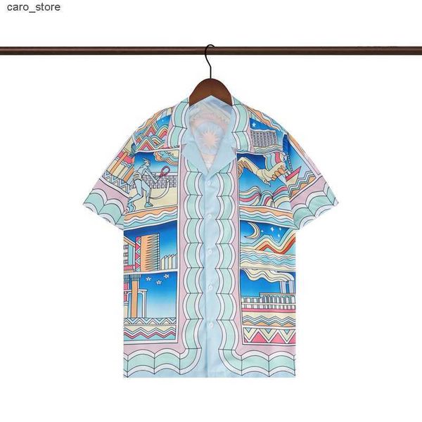 

men's casual shirts men clothing summer thin material hawaiian shirts blouses colorful vintage men shirt short sleeve man blouse male j, White;black