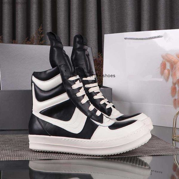 

casual rick shoes men's board shoes ro owens rice black high sneakers women's ankle boots