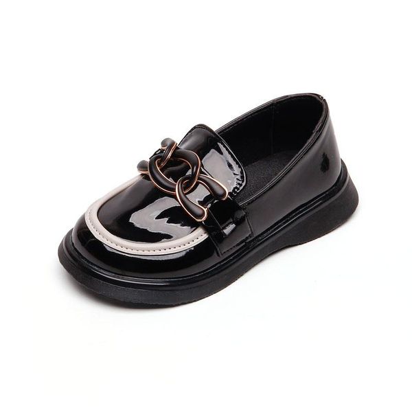 

sneakers baby shoes kids casual footwear girls leather spring autumn british soft-soled princess black single boys beanie e6413, Black;red