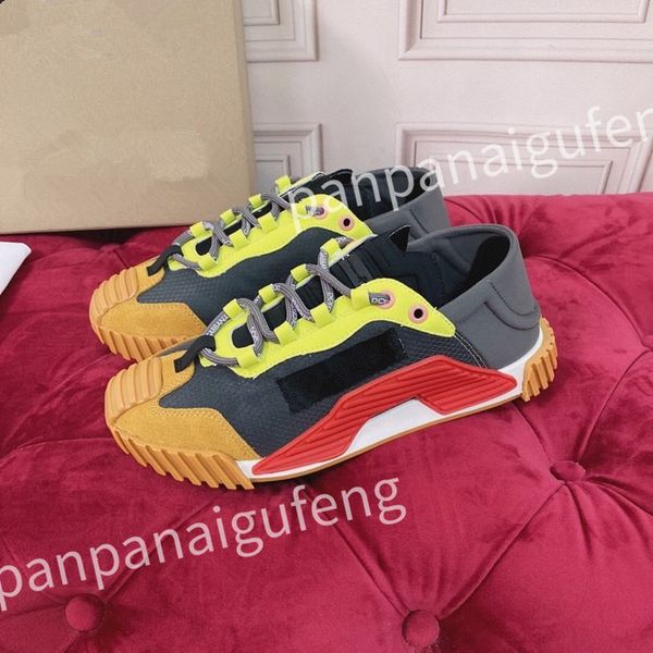 

2023 new luxurys designer casual shoes mens shoe fashion sneakers lady white leather shoe lace-up sneaker platform shoess, Black