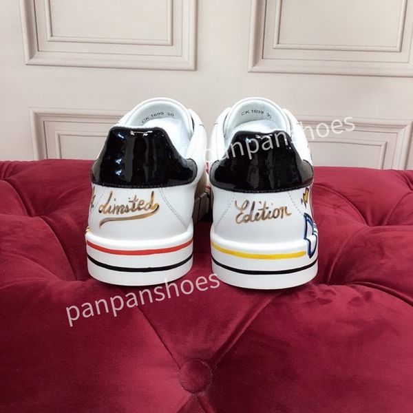 

2023new fashion casual shoes mens womens designer leather lace-up sneaker fashion lady flat running trainers letters woman shoes platform me, Black