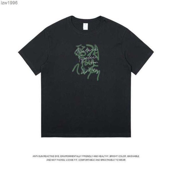 

men's t-shirts short sleeved t-shirt, american high street trend, men's inset style, personalized loose fitting, niche men's, White;black