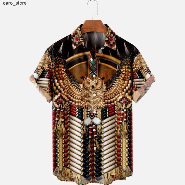 

men's casual shirts men's fashion shirts one button comfort casual shirts hawaiian indian 3d print oversized beach short sleeve sh, White;black