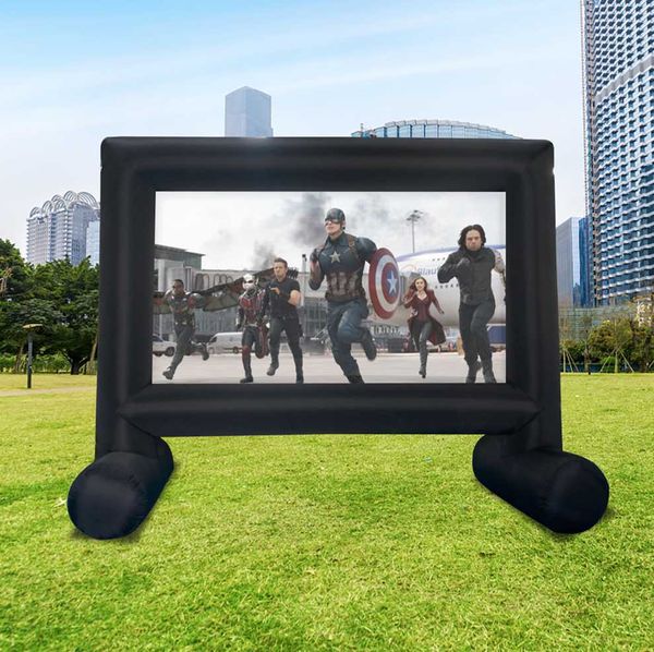 

18ft inflatable outdoor projector movie screen quick inflation and deflation blow up mega family projectors screens cinema