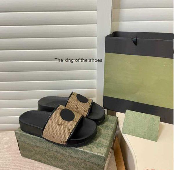 

2023 sandalsmens designers slides womens slippers 20232023ity luxurys floral slipper leather rubber flats sandals summer beach shoes loafers, Black