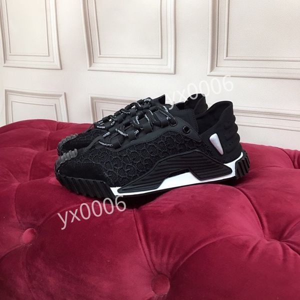 

designer brand quality women sneaker casual shoes trainers dress shoes mens leather breathable open for change low outdoor sports sneakers20, Black
