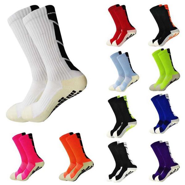 

sports socks men's football soccer socks anti slip non slip grip pads for football basketball sports cycling grip socks j230517, Black