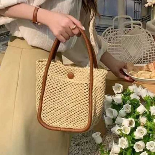 

purses literature and art fresh straw seaside holiday shoulder pastoral woven crossbody small design bag