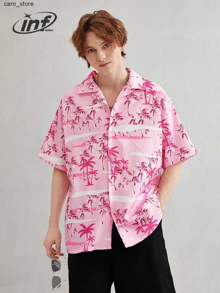

men's casual shirts inflation mens hawaiian shirts summer digital printing shirts men cuban collar oversize shirt j230502, White;black