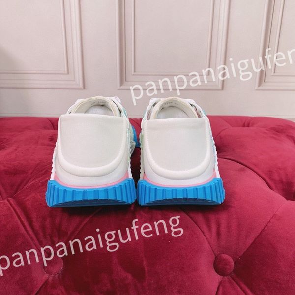 

2023 luxury designer casual shoes mens shoe fashion sneakers lady white leather shoe lace-up sneaker platform shoess, Black