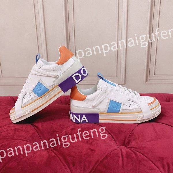 

2023 new luxurys designer casual shoes men shoe fashion sneakers lady white leather shoe lace-up sneaker platform shoess, Black