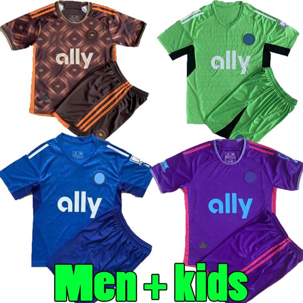 

mls 23 24 charlotte fc soccer jerseys copetti 2023 2024 swiderski bronico westwood bronico shinyashiki nuno santos jozwiak men kids goalkeep, Black;yellow