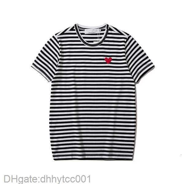 

designer play t-shirts fashion red mens heart shirt casual tshirt cotton embroidery short sleeve summer t-shirt wyzx, White;black