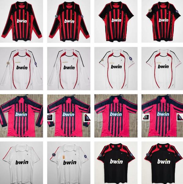 

2006 2007 2008 ac milans kaka inzaghi retro soccer jerseys 06 07 08 pato cafu maldini nesta pirlo seedorf gattuso ronaldo vintage classic fo, Black;yellow