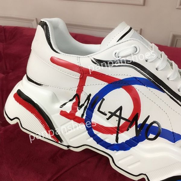 

2023new fashion casual shoes men designer leather lace-up sneaker fashion lady flat running trainers letters shoes platform men women gym sn, Black