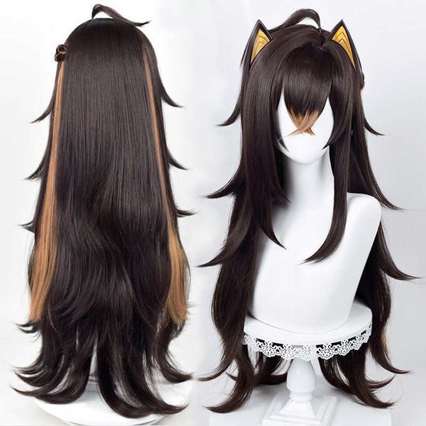 

cosplay wigs mumupi genshin impact dehya sum cosplay wig highlighted hairstyle j230427, Black