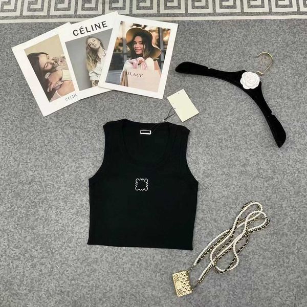 

loewee t-shirt women's shirts tank tank designer women knits tee knitted sport tanks high street fashion 2023 summer clothing 2vez, White